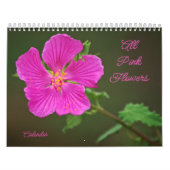 すべてのピンクの花の写真カレンダー カレンダー (カバー)