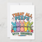 すべてのピープスを親切なイースターバニーで扱う 招待状 (正面)