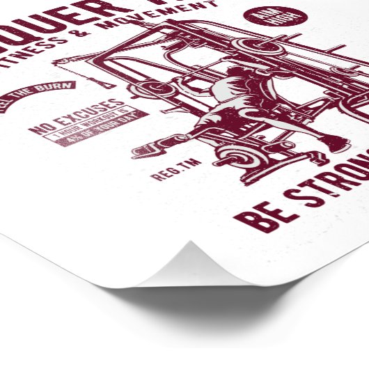 すべてのフィットネスを征服する毎日強くする フォトプリント            (角)