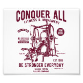 すべてのフィットネスを征服する毎日強くする フォトプリント            (正面)