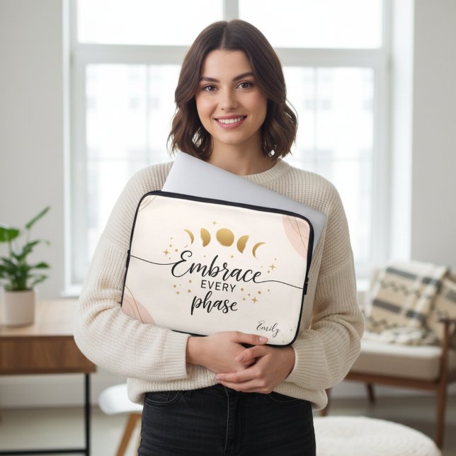 すべてのフェーズを受け入れパーソナライズされた- Moon Phases Lap ラップトップスリーブ (クリエイターアップロード済み)