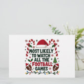 すべてのフットボールの試合を醜く見る可能性が最も高い 便箋 (スタンド正面)