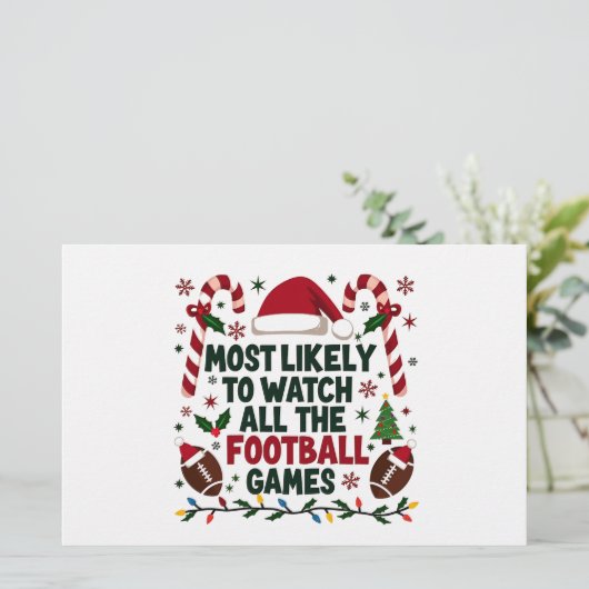 すべてのフットボールの試合を醜く見る可能性が最も高い 便箋 (スタンド正面)