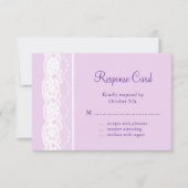 すべてのフランスのヴィンテージレースRSVP (薄紫) 出欠カード (正面)
