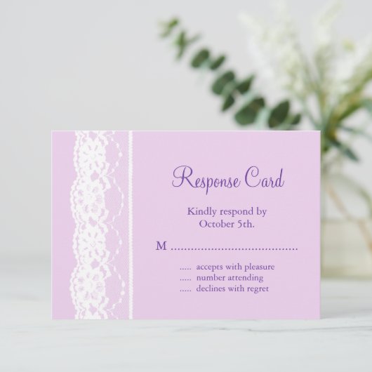 すべてのフランスのヴィンテージレースRSVP (薄紫) 出欠カード (スタンド正面)