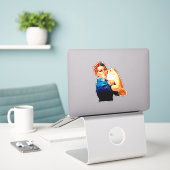 すべてのフレックスで強力な機能 – ヴィンテージステッカー シール (デスク上のノートパソコン)