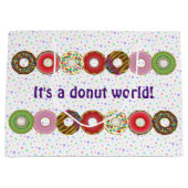 すべてのフレーバーのドーナツ抱き枕 ラージペーパーバッグ (正面)