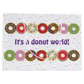 すべてのフレーバーのドーナツ抱き枕 ラージペーパーバッグ (裏面)