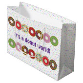 すべてのフレーバーのドーナツ抱き枕 ラージペーパーバッグ (正面アングル)