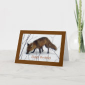 すべてのフレームキツネのハッピーバースデー カード (正面)