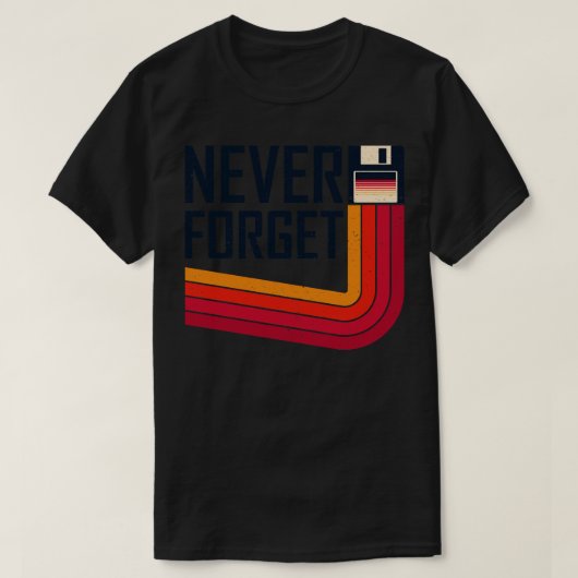 すべてのフロッピーディスク Tシャツ (デザイン正面)