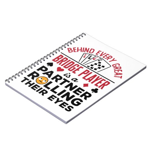 すべてのブリッジ素晴らしプレーヤーのおもしろいことわざ ノートブック (左側)