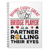 すべてのブリッジ素晴らしプレーヤーのおもしろいことわざ ノートブック (正面)