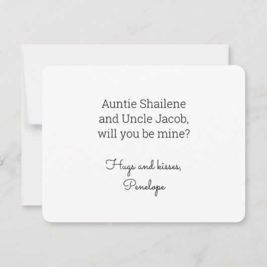 すべてのプリンセスはバプテスマの献身を神の父母が必要 カード (裏面)