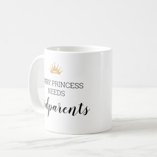 すべてのプリンセスは写真と神の親を必要 コーヒーマグカップ (正面左)