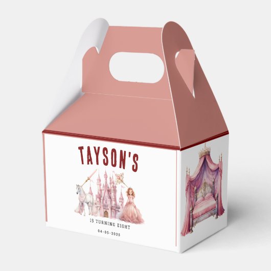 すべてのプリンセスマジカルキャッスルを呼び出す8誕生日 フェイバーボックス (裏面サイド)