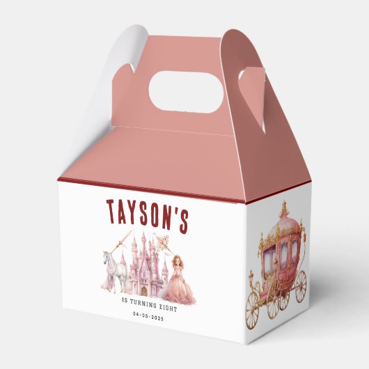 すべてのプリンセスマジカルキャッスルを呼び出す8誕生日 フェイバーボックス (正面サイド)