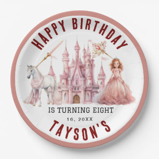 すべてのプリンセスマジカルキャッスルを呼び出す8誕生日 ペーパープレート