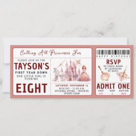 すべてのプリンセスマジカルキャッスルを呼び出す8誕生日 招待状