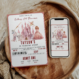 すべてのプリンセスマジカルキャッスルを呼び出す8誕生日 招待状