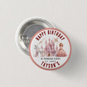 すべてのプリンセスマジカルキャッスルを呼び出す8誕生日 缶バッジ (正面&裏面)