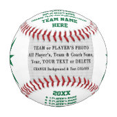すべてのプレイヤーの名前パーソナライズされた, PHOTO BASEBALL 野球ボール (正面)