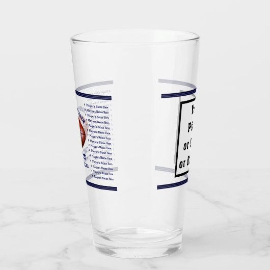 すべてのプレイヤーの名前フォトサッカーコーチギフトアイディア タンブラーグラス (左)