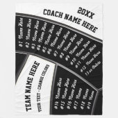 すべてのプレイヤー白黒バレーボールコーチのギフト フリースブランケット (正面)