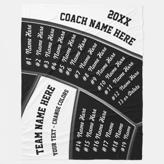 すべてのプレイヤー白黒バレーボールコーチのギフト フリースブランケット (正面)