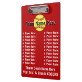 すべてのプレーヤーの名前のソフトボールのコーチのギフトのアイディア クリップボード (左)