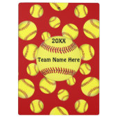 すべてのプレーヤーの名前のソフトボールのコーチのギフトのアイディア クリップボード (裏面)