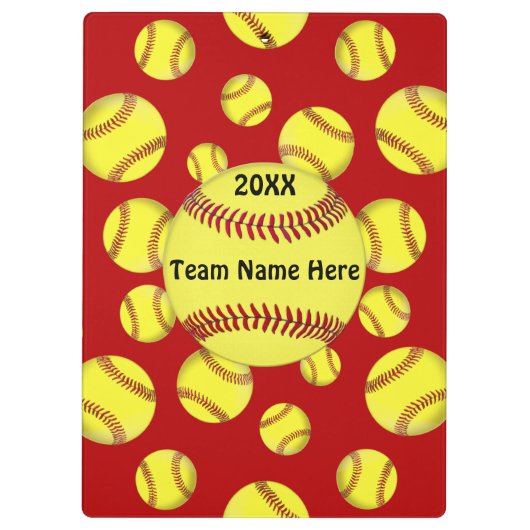 すべてのプレーヤーの名前のソフトボールのコーチのギフトのアイディア クリップボード (裏面)