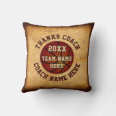 すべてのプレーヤーの名前のバスケットボールのコーチはギフト感謝していしています クッション (裏面)