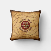 すべてのプレーヤーの名前のバスケットボールのコーチはギフト感謝していしています クッション (正面)