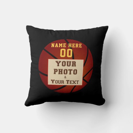 すべてのプレーヤーの名前の年長のカスタムなバスケットボールの枕 クッション (裏面)