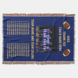 すべてのプレーヤーはあなたの色のフットボールのコーチのギフトを示します スローブランケット