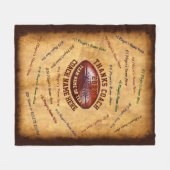 すべてのプレーヤー、チームおよびコーチのフットボールのコーチのギフト フリースブランケット (正面(横))