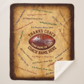 すべてのプレーヤー、チーム、コーチはフットボール毛布を示します シェルパブランケット (正面)