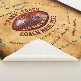 すべてのプレーヤー、チーム、コーチはフットボール毛布を示します シェルパブランケット