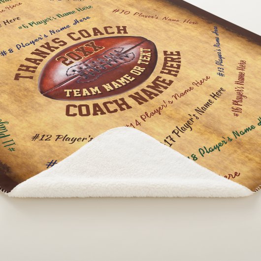 すべてのプレーヤー、チーム、コーチはフットボール毛布を示します シェルパブランケット (3/4)