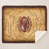 すべてのプレーヤー、チーム、コーチはフットボール毛布を示します シェルパブランケット (正面(横))