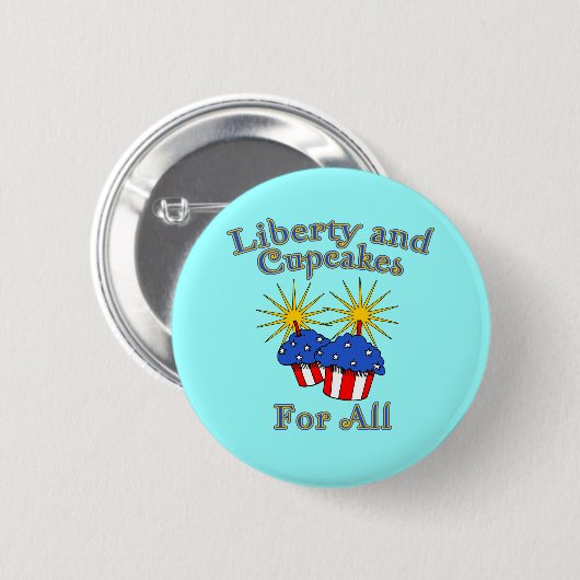 すべてのプロダクトのための自由そしてカップケーキ 缶バッジ (正面&裏面)