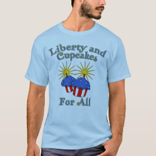 すべてのプロダクトのための自由そしてカップケーキ Tシャツ