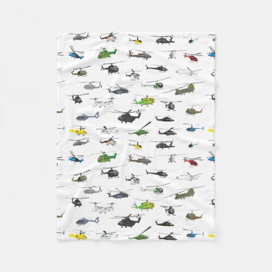 すべてのヘリコプター フリースブランケット (正面)