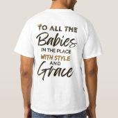すべてのベビーが場所にスタイル&猶予レトロ Tシャツ (裏面)