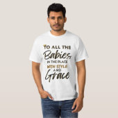 すべてのベビーが場所にスタイル&猶予レトロ Tシャツ (正面フル)