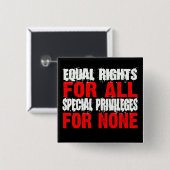 すべてのボタンのための等しい権利 缶バッジ (正面&裏面)