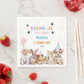 すべてのポーティ動物の誕生日パーティーを呼ぶ スタンダードランチョンナプキン (インサイチュ)