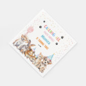 すべてのポーティ動物の誕生日パーティーを呼ぶ スタンダードランチョンナプキン (角)