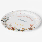 すべてのポーティ動物の誕生日パーティーを呼ぶ ペーパープレート (アングル)